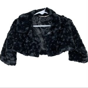 KOALA BABY Crop Top Faux Fur Jacket
